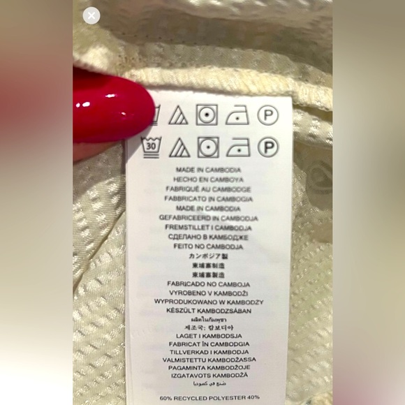 Michael Kors Foil Paisley Print V-Neck Tie Tiered Dress | X-Small | XS | Cream - Picture 5 of 16